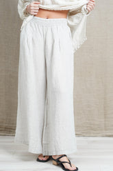 RUSTIC linen Mia Linen Pants Chambray Oat- MIA651